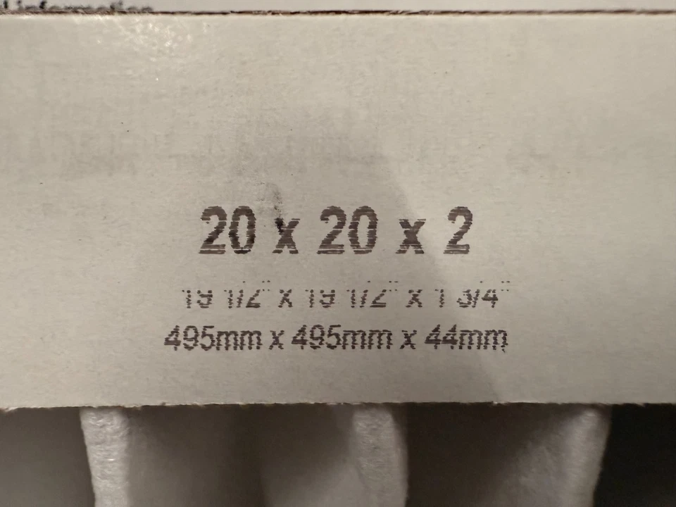 (CAIXA DE 12) AAF 20x20x2" PerfectPleat alta capacidade MERV 8 filtros # 170-112-700 - Imagem 3 de 4