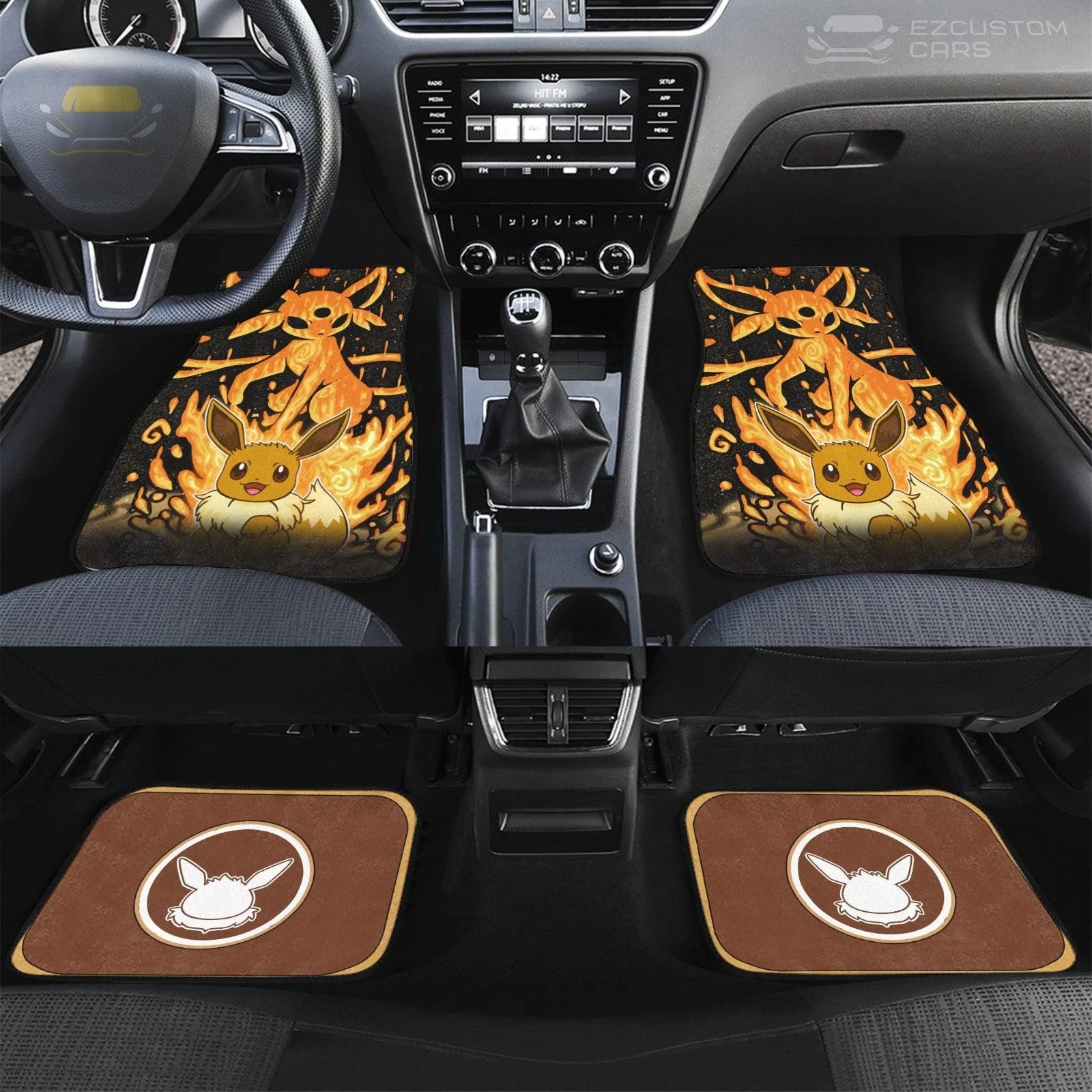 Eevee PKM Car Floor Mats Custom Anime Car Accessories
