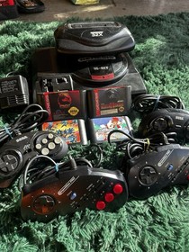Sega Genesis Model 1 Console Bundle w/ 32X Add-On, 4 Controllers & 4 Games