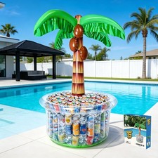 Inflatable Palm Tree Cooler 60" Inflatable Pool Party Bar Inflatable Serving Bar