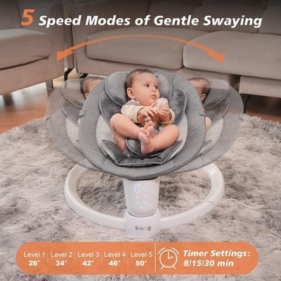 Baby Swing for Infants,Electric Bouncer,Bluetooth Infant Swing,10 Music,5 Speed