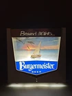VTG Burgermeister Beer Brewed Light Sign 3D Motion Boat on Water FOR PARTS Works