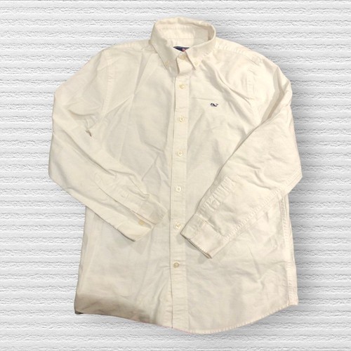 Vineyard Vines Boys M 12/14 White Whale Shirt Button Down Long Sleeve Cotton