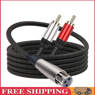 XLR To 2 RCA Y Splitter Cable Audio Cable Adapter (3M XLR Female To 2Rca)
