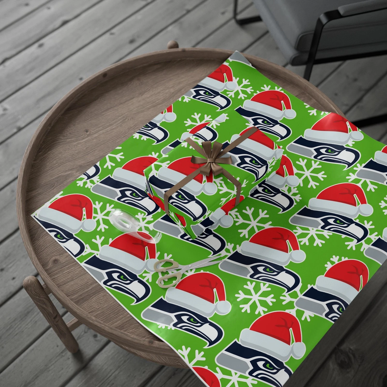 football Seattle Seahawks Wrapping Paper Christmas Gift Wrap Football Team