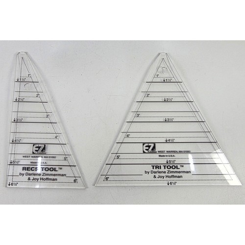 EZ Quilting Recs Tool and Tri Tool Set Darlene Zimmerman Joy Hoffman Rulers