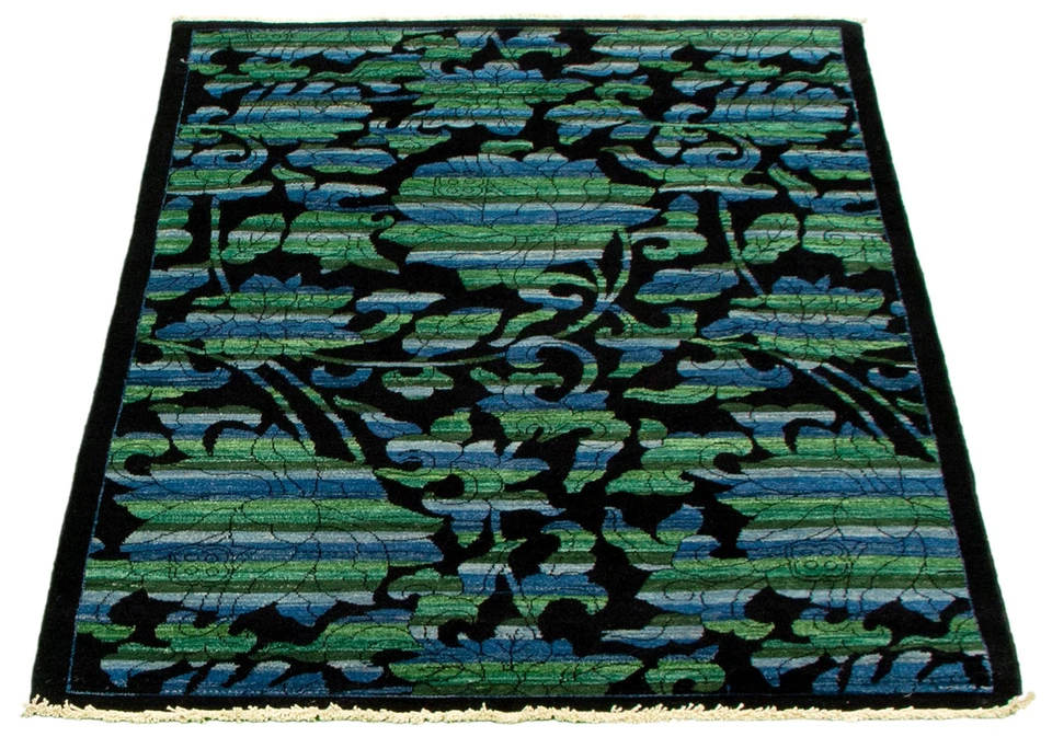 4'0" x 6'0" Hand Knotted Area Rug Traditional Oriental Wool Carpet - Image 3 of 4