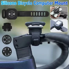 Silicone Bicycle Computer Front Holder Extension Mount Set Bike Cycling Non-slip