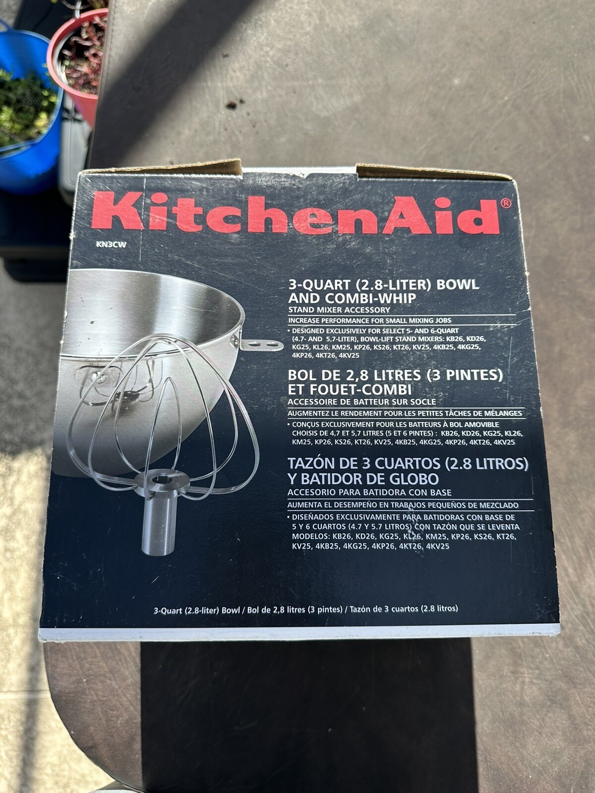 KitchenAid 3 Quart Bowl And Whisk Combo Kit For Stand Mixer eBay