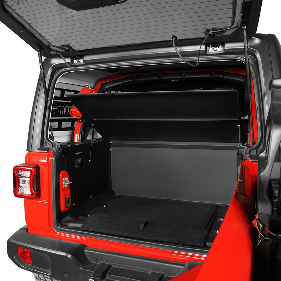 Fit 18-23 Jeep Wrangler JL 4-Door Security Deck Enclosure Trunk Luggage Storage - Image 4 of 4