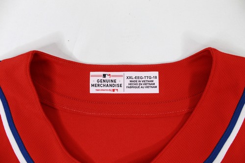Phillies Jersey Boys Size 2XL XXL Blank Red Team Athletics - Picture 8 of 10