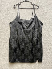 Wild Fable Dress Womens 1X Black Sleeveless Floral Lined Stretch Plus Size