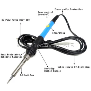 60W 220V Température réglable Soudage de chaleur Pencil Outil de soudage en fer EU Connecteur