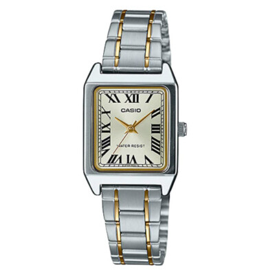 Casio Women's LTP-V007 Waterproof Stainless Steel/Leather Watch