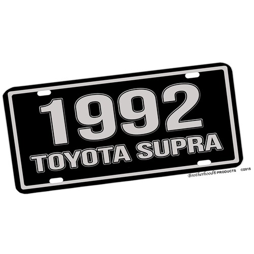 1978 through 2002 Toyota Supra Black Silver Aluminum License Plate - 第 17/27 張圖片