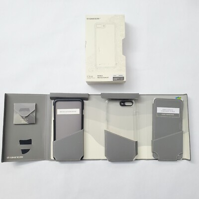 Saharacase Apple iPhone 7 Plus Clear Glass Screen Protector and Phone Case Kit