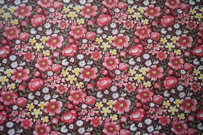 MDG Fabrics Pink and Yellow Calico By the 1/4 yard 100% cotton fabric