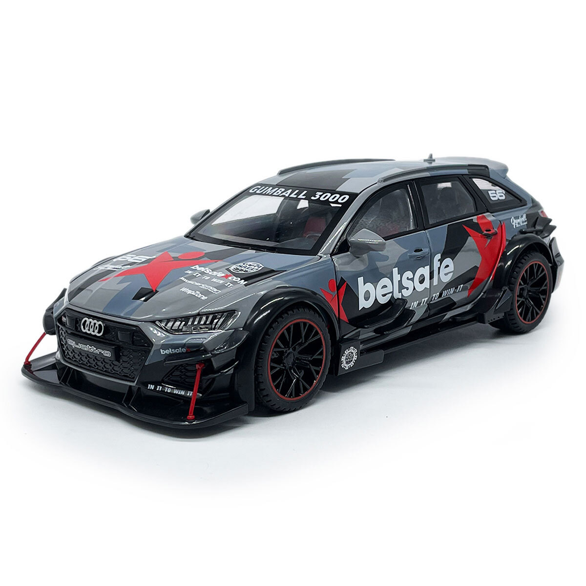 Audi RS6 Modellauto 1:24 - Mit Sound, Licht & öffnenden Türen