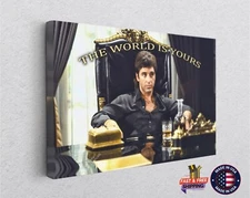 King Edition Premium Al Pacino Scarface The World is Yours Mafia Style Wall