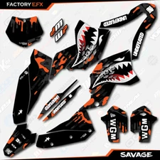 Black Orange Savage Racing Graphics Kit fits KTM 07-10 SX Sxf XC XCF 250 300 450