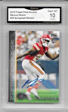 2015 15 TOPPS FIELD ACCESS MARCUS PETERS ROOKIE AUTO SIGNATURE GEM MINT 10