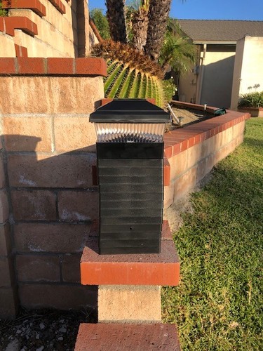 Garden Solar Black Post Deck Fence Cap Lights SMD LED Vinyl/PVC Wood Post 5X5 - Picture 54 of 63
