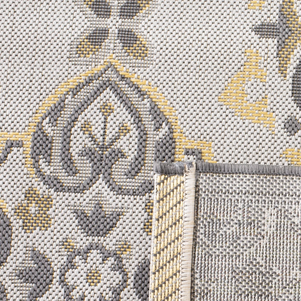 SAFAVIEH Outdoor CY7978-78A21 Courtyard Anthracite / Lt Grey Rug - Image 4 of 4