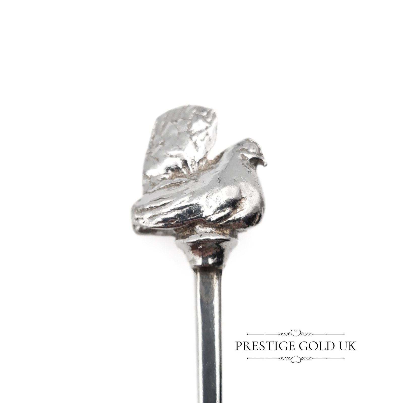 Antique Small Solid Silver Fancy Chicken Spoons - image 7