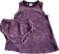 Baby Gap Girl Purple Dress Matching Diaper Cover 6-12 Month