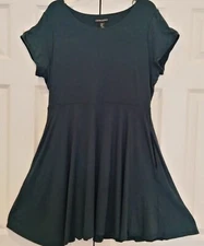 Cynthia Rowley A-Line Stretch Dress Womens XL Scoop Neck Knee Length Cap Sleeve