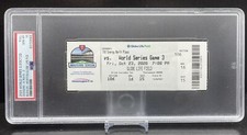 2020 WORLD SERIES GAME 3 FULL TICKET DODGERS/RAYS 10/23/20 BUEHLER WIN #2 PSA 10
