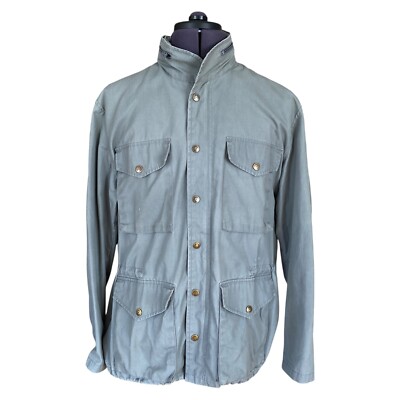 Fjällräven Jacke TELEMARK hellblau Baumwollmischung leichte Kapuze Herren Medium