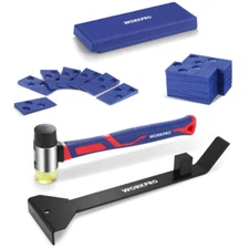 WORKPRO 43PC Laminate Flooring Installation Kit W/Pull and Pry Bar Rubber Mallet