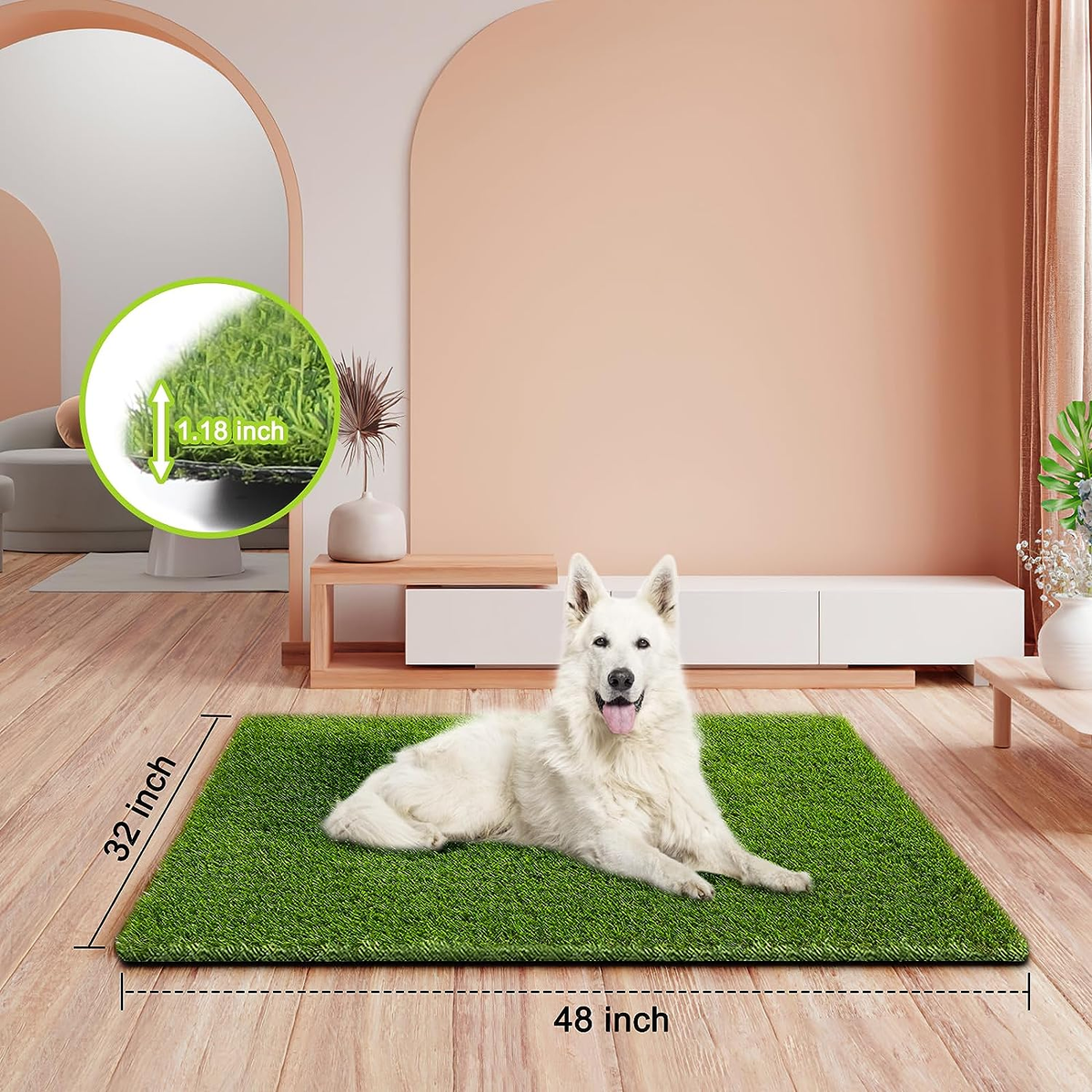 Large Professional Dog Grass Mat with Drainage Holes