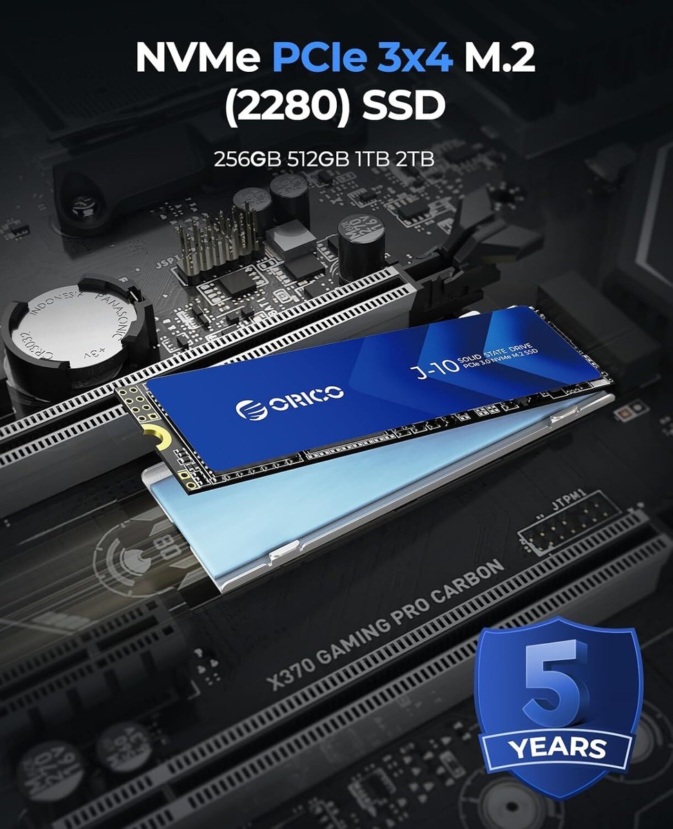 ORICO 2TB M.2 2280 NVMe SSD Heatsink 3D Internal Solid State Drive