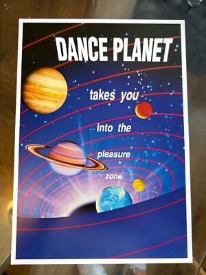 DANCE PLANET THE PLEASURE ZONE A4 RAVE FLYER JANUAR 1992 HALESOWEN NEUWERTIG 