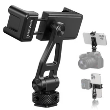 NEEWER Metal Phone Tripod Mount Adjustable Phone Clamp Metal Phone Holder