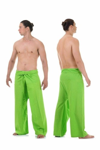 Thai YOGA Fisherman Trousers Workout Baggy Pants Hippie Boho Men & Women Unisex - Picture 3 of 35