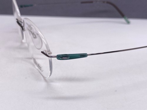 Silhouette Brille Herren Damen silber grün panto Randlos Titan 5500 NP:399€ - Bild 6 von 16