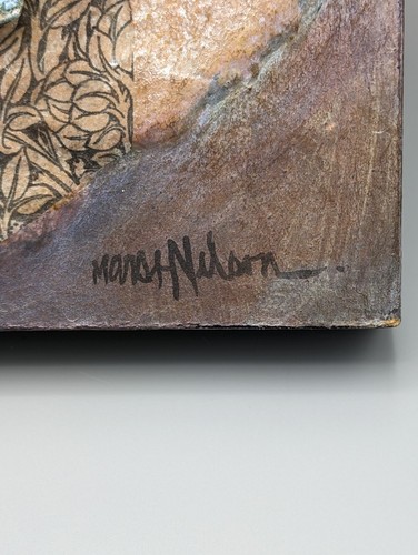 ✨ Seltene MARSH NELSON Abstrakte Gesicht Büste Wandbild Studio Kunst Keramik Kalifornien - Bild 6 von 10