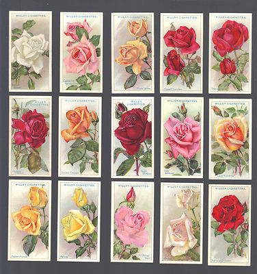 wills cigarette cards CIGARETTE CARDS. Wills Tobacco. ROSES. 3rd Series. (1926).(Complete Set of  50)