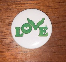 Coldplay Chris Martin  Love Logo Button Hat Lapel Trading Pin- Green