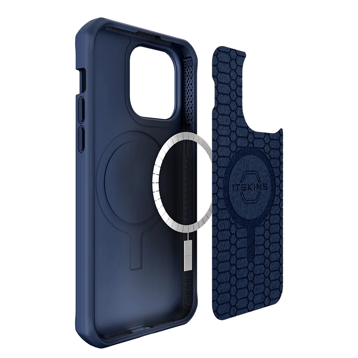Coque iPhone 14 Pro Itskins en nylon balistique bleu