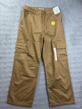 Cat  Jack Pants Boys 16 Baggy Cargo Chino Adjustable Waist Reinforced Knee