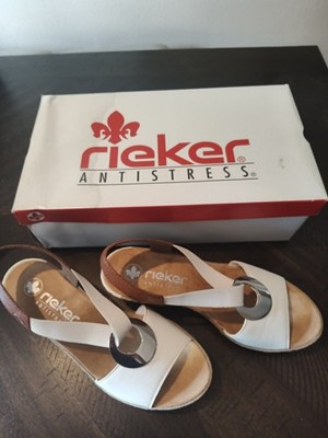 Rieker Fanni White Sandal Size 37 NEW in Box