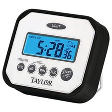 n' Drop Digital Timer with Volume Settings, One Size, White
