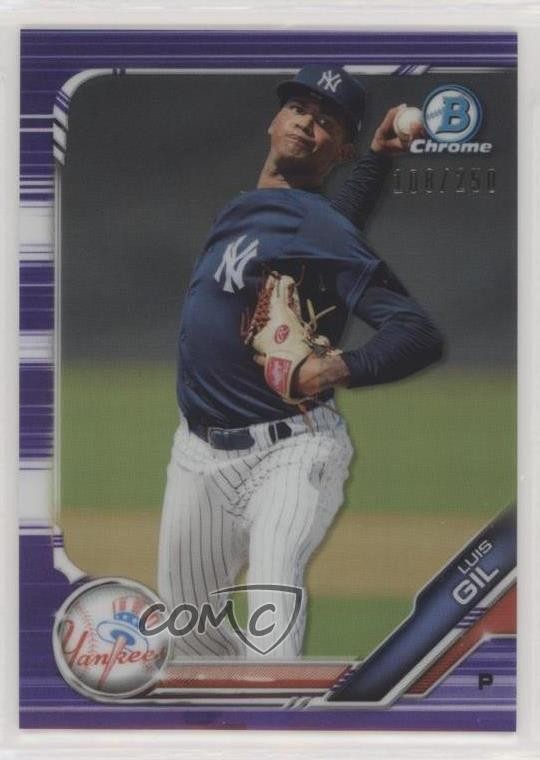 2019 Bowman Chrome Prospects Purple Refractor 108/250 Luis Gil #BCP-218 8b5