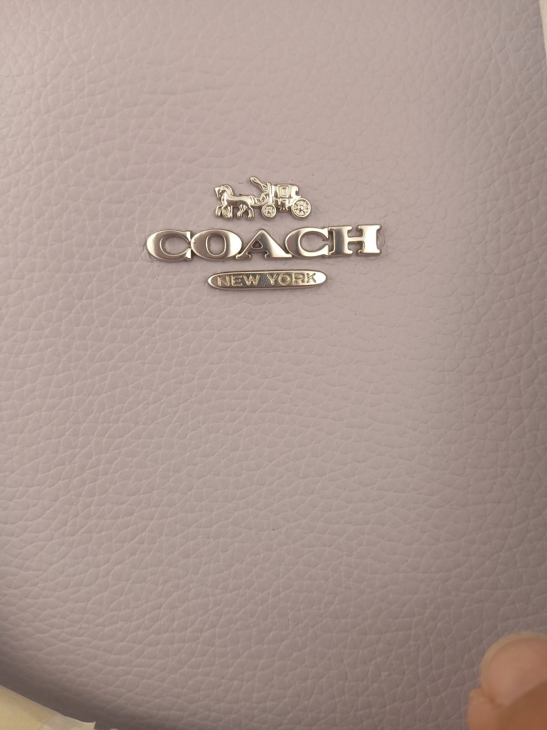 Coach NWT Mollie Leather Tote 25 - Rare Lilac Mist/neon Green Combo 1671 image 7