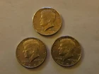 3 Silver 1964 Kennedy Half Dollar US Coin Group Lot Circulated