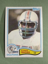 Earnie Rhone Rookie 1982 Topps Miami Dolphins #135 GG248